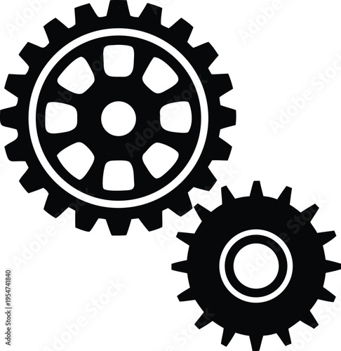 gear spur type vector illustration on transparent background