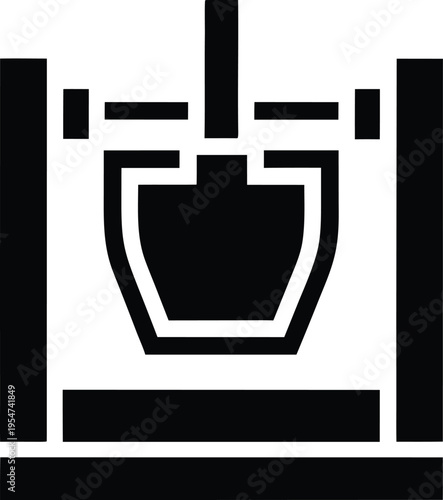 foundry crucible vector illustration on transparent background