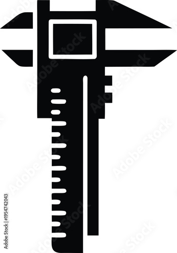 digital calipers vector illustration on transparent background