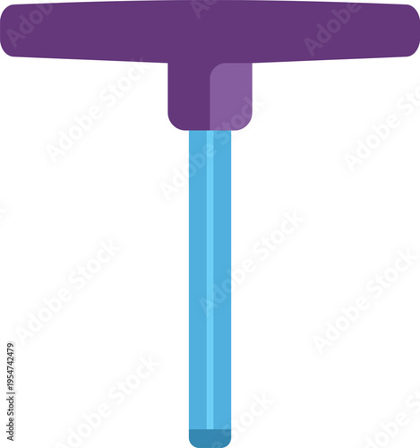 T handle hex key wrench tool for tightening or loosening fasteners