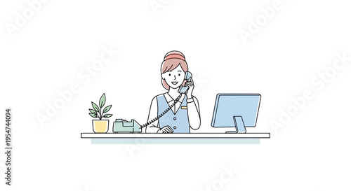 Woman talking on the phone.