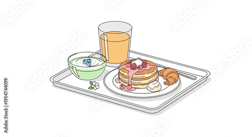 Breakfast food on a plate served.