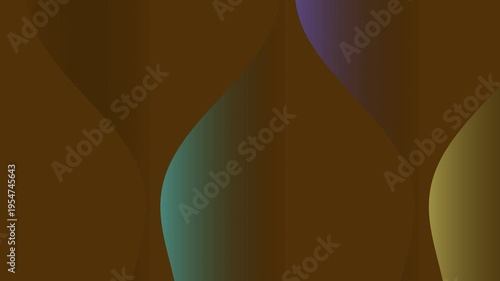 Abstract shapes in brown background.