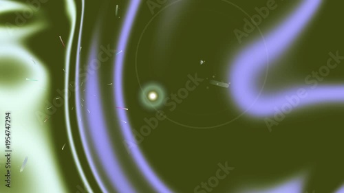 Abstract swirling purple and green patterns.