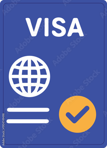 Visa Approval Identification Card Icon
