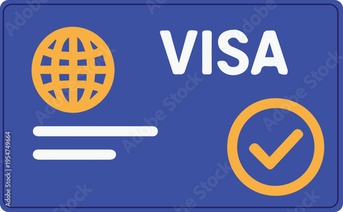 Visa Approval Identification Card Icon