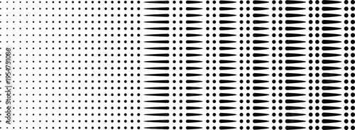 abstract dark blue background with dots pattern vector design, technology theme, dimensional dotted flow in perspective, big data, nanotechnology.