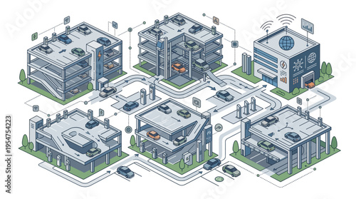 Industrial complex with buildings and infrastructure.