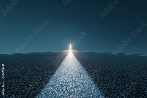 Light path leading to bright horizon