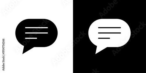 Chat Icon Sheet Black And White