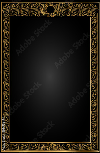 Ornamental golden arch in Indian Arabic style blank vector