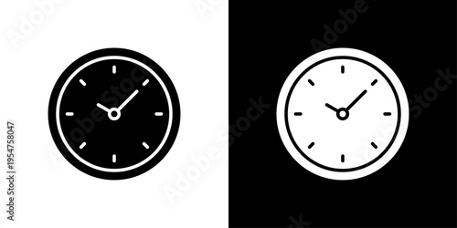 Clock Icon Sheet Black And White
