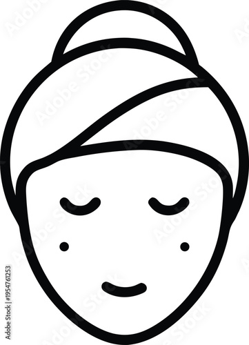 sheet mask on face and a small headband. 