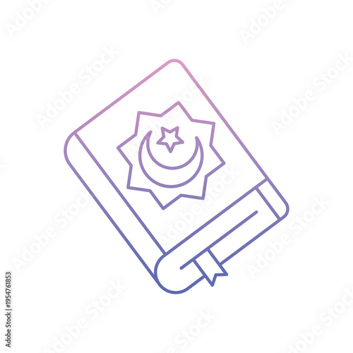 Quran icon clean and modern vector illustration