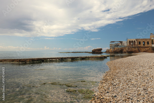 Batoun Beach and Traditional Building