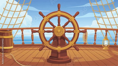 ship steering wheel