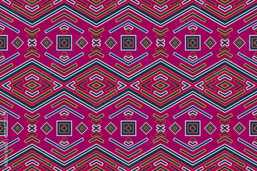 Wallpaper Mural Pink Tribal Geometric Seamless Pattern Torontodigital.ca