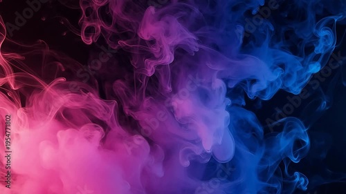 Colorful swirling smoke against dark background