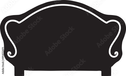 Tableau sur toile led lit headboard on white background.