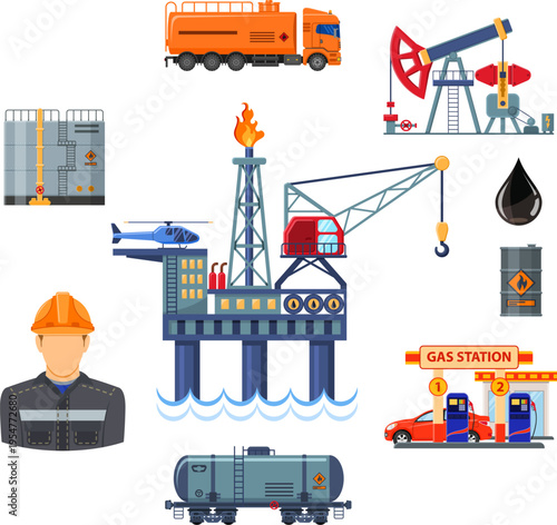 Oil industry Infographics