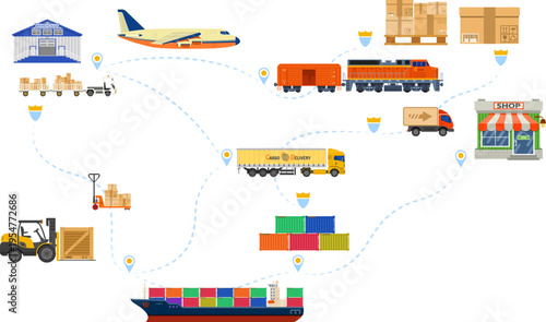 Shipping and Logistics Concept
