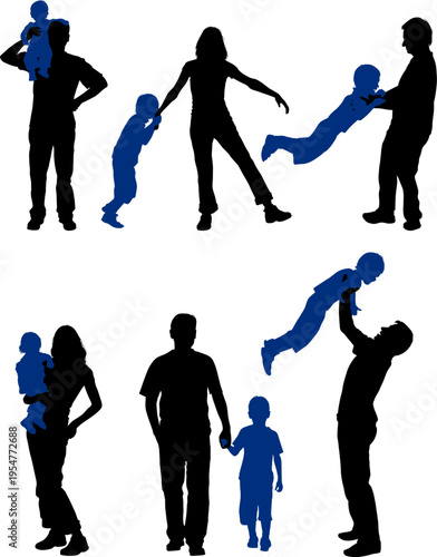 Silhouette Happy Family