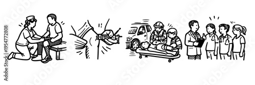 Emergency medical response and team collaboration in crisis scenes