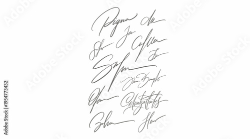 Abstract gray cursive ink scribbles on a white background creating a modern minimalist art piece for interior decor.