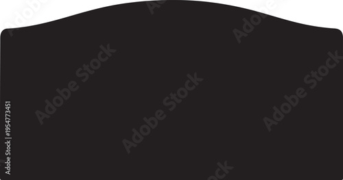 Textured Fabric Headboard icon in silhouette on white background