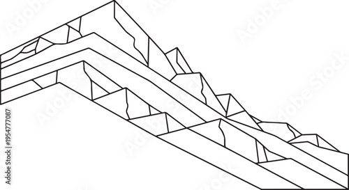 Vector illustration of stacked wooden planks