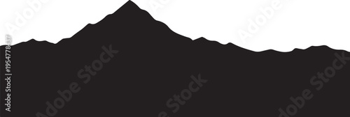 Vector mountain range silhouette