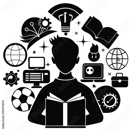 virtual learning apps silhouette black and white v (1)(1)