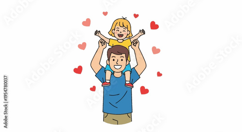 Father and Daughter Sharing Joyful Moments with Love