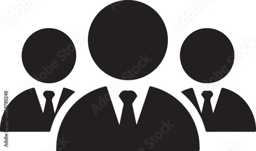 Set of 3 business people icons vector