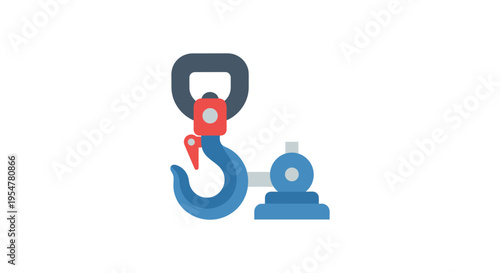 Heavy duty hook and pulley system with safety latch