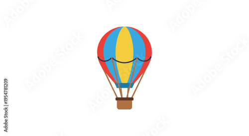 colorful hot air balloon flying high