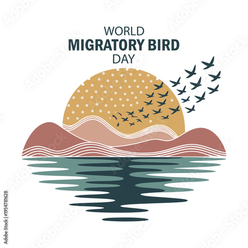 Illustration World Migratory Bird Day Celebrate