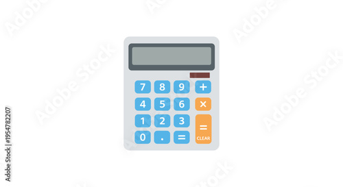 calculator on white background, simple math tool
