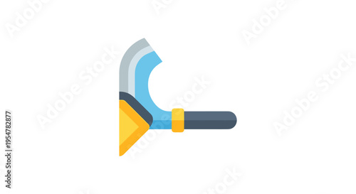 colorful axe icon with yellow and blue handle