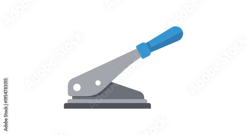 flathead scraper with blue handle for scraping and smoothing