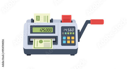 Money counting machine with bills and digital display