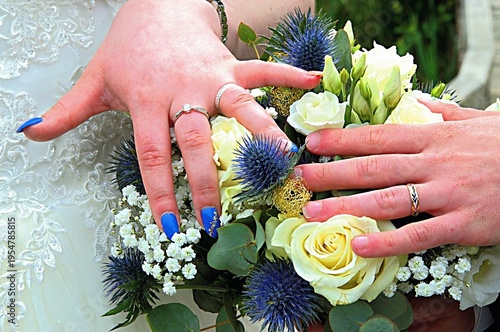 Fotografie Le bouquet des mariés