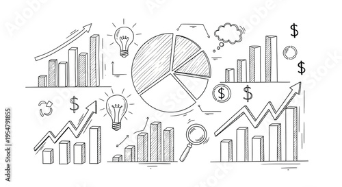 Set of business infographic elements vector
