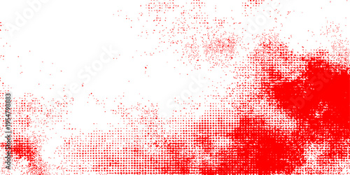 Abstract red grunge paint background featuring a watercolor texture with ink splatters and artistic brush strokes for a decorative paper wallpaper design