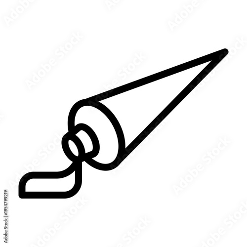 Tooth Paste Vector Line Icon Design