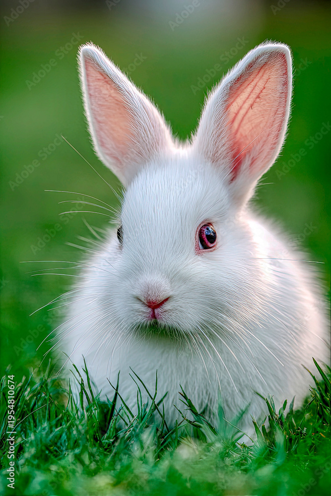 Obraz premium White bunny rabbit