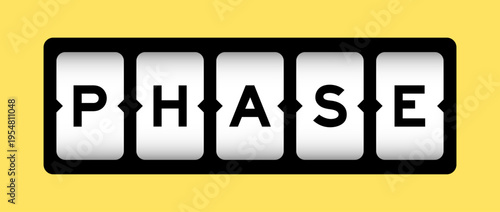 Black color in word phase on slot banner with yellow color background