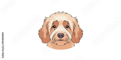 Cute Dog Face Close Up Portrait.