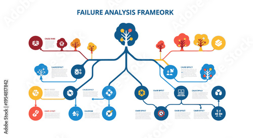 Failure Analysis Framework Infographic with Tree and Icons