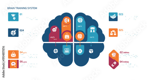 Brain Training System Infographic: Cognitive Skills, Learning, and Memory Enhancement